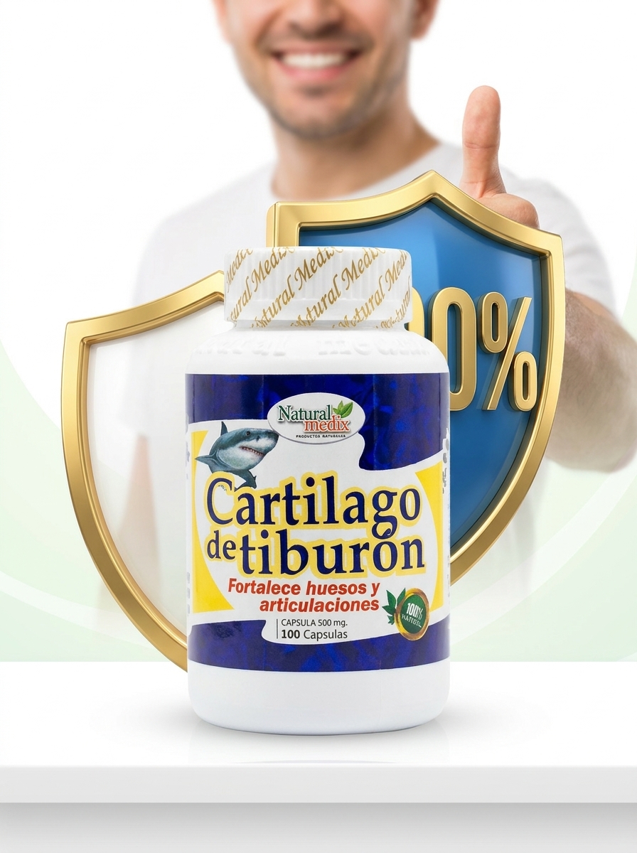 Cartílago de Tiburón Natural Medix · 100 Cápsulas