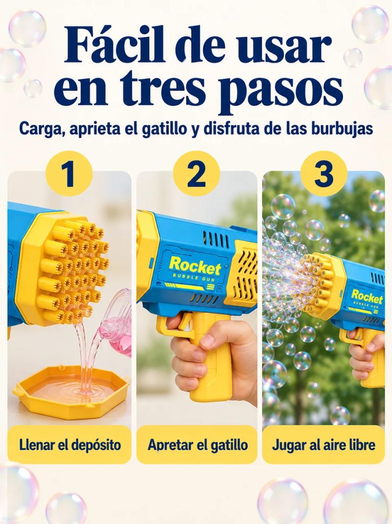 Cómo usar la pistola de burbujas